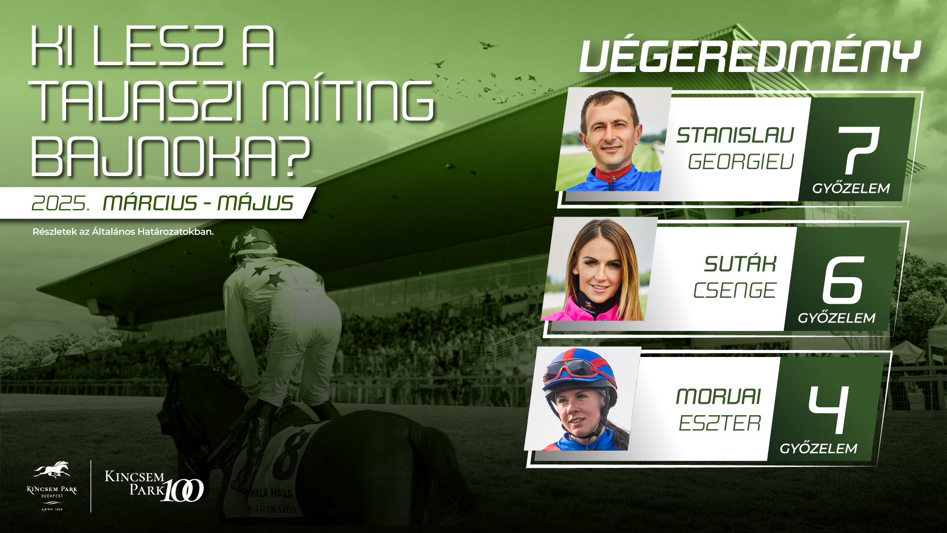 Tavaszi míting végeredmény - galopp