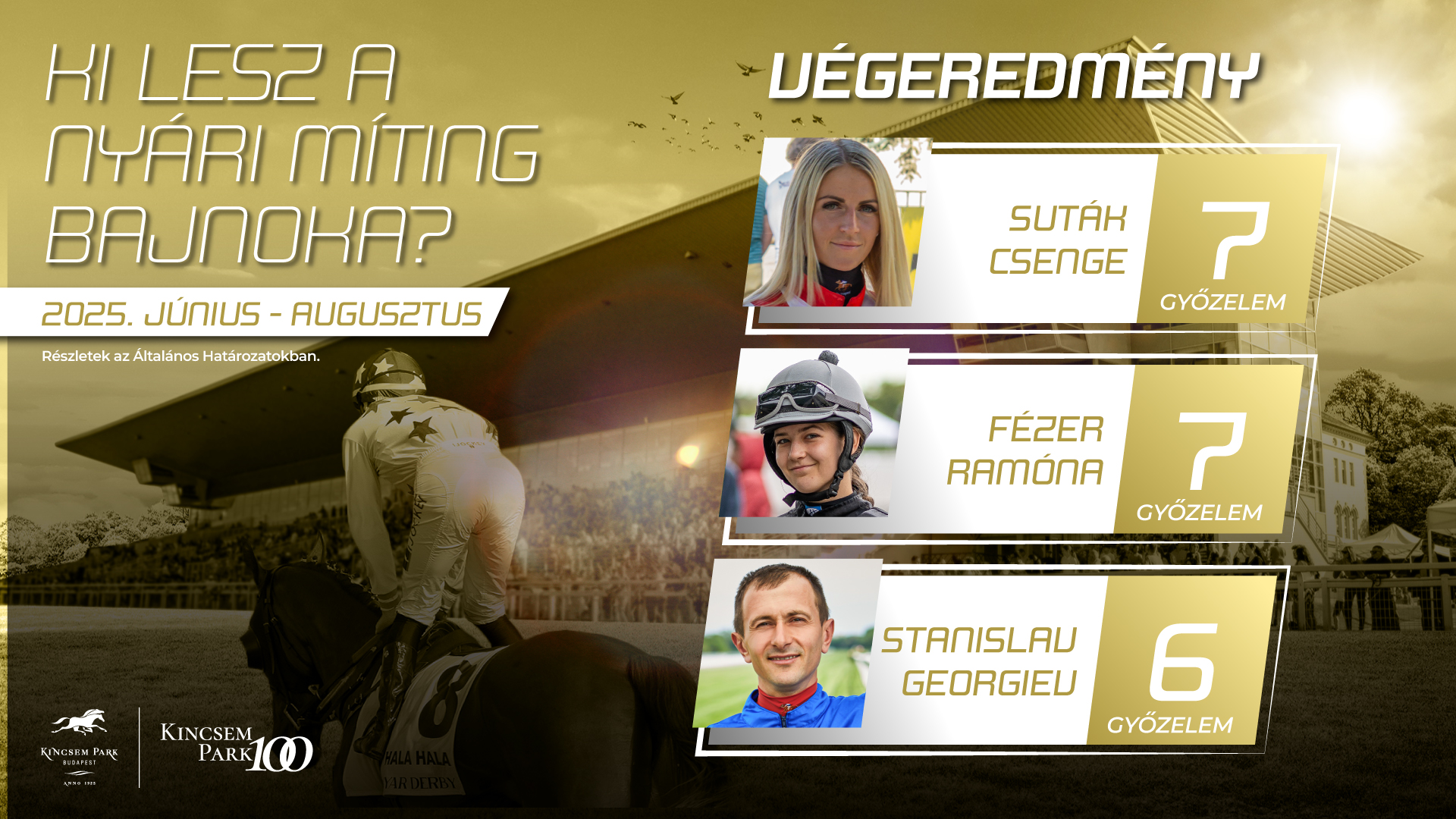 Galopp nyári míting végeredménye